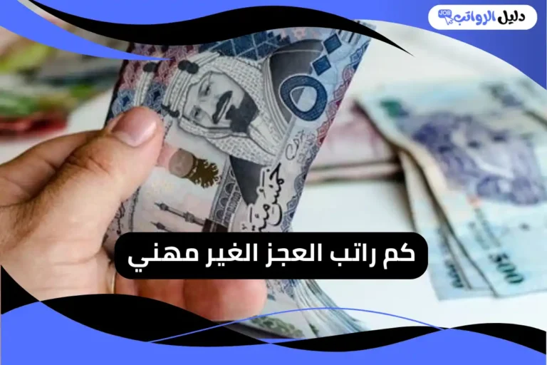 كم راتب العجز الغير مهني
